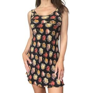 Vintage BETSEY JOHNSON RARE Black Label Rayon Floral Mini Dress Size P (XS-S)